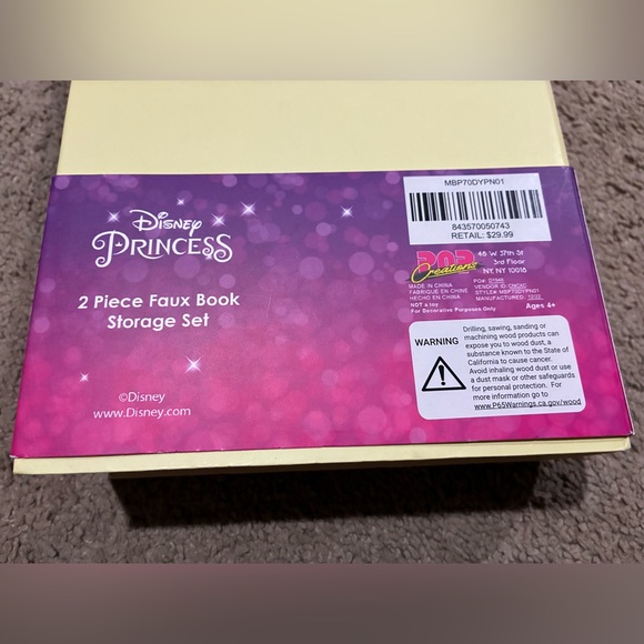 Disney Princess Beauty and the Beast 2 Piece Faux Book Storage Box Set - Picture 4 of 16
